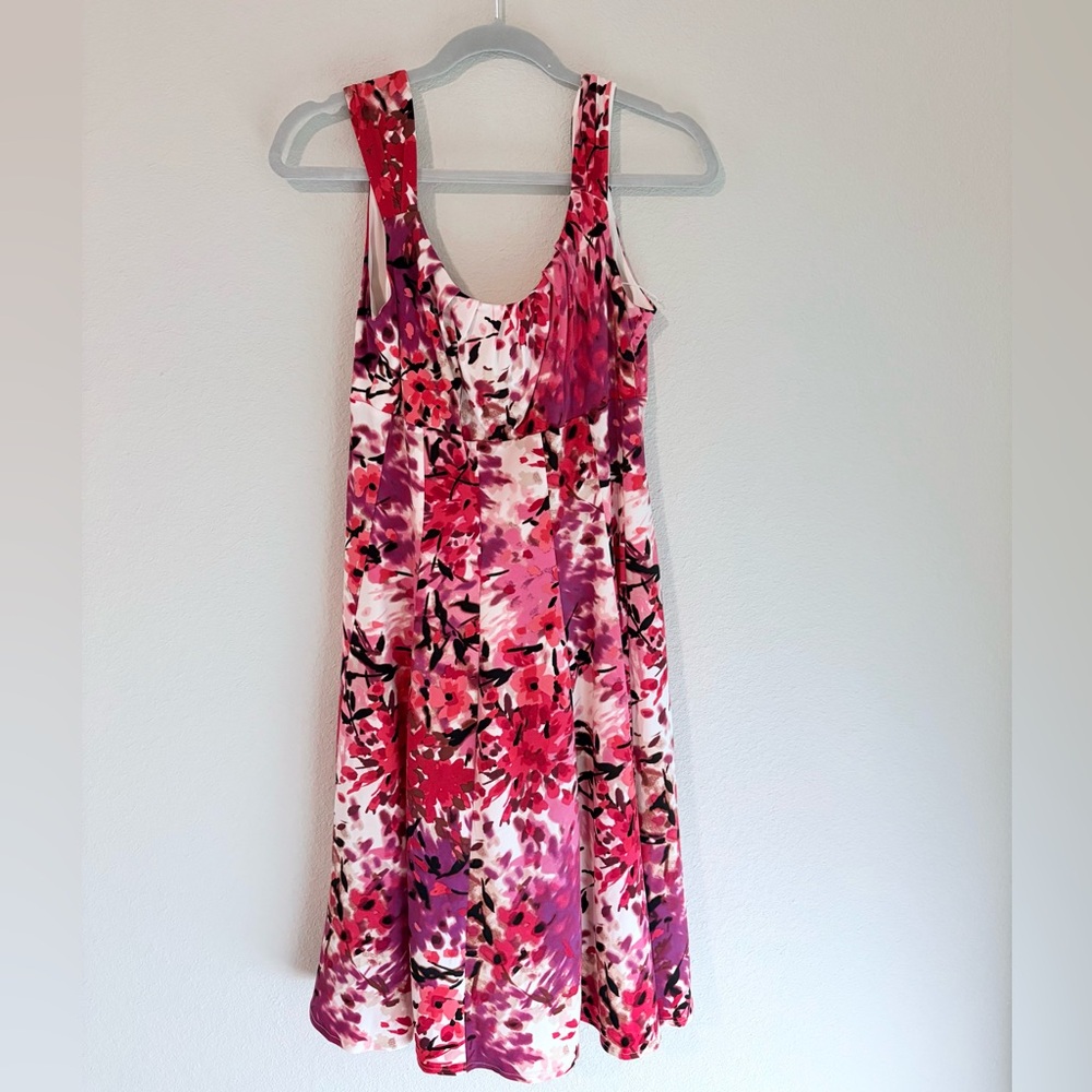 Floral Pink Sleeveless Dress